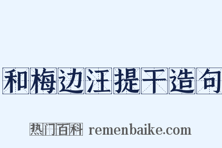和梅边汪提干造句是什么意思的图片